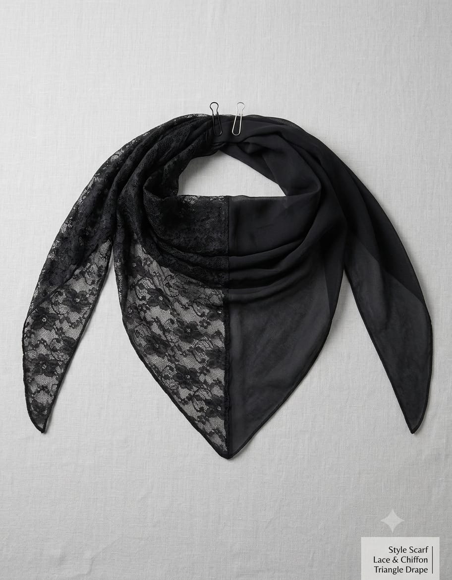 Dual-Texture Triangle Scarf
