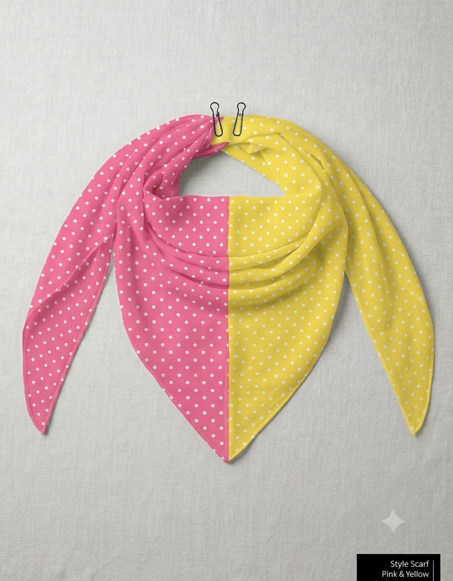 Playful Polka Dot Triangle Scarf